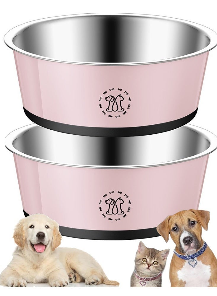 Malaksky Pet Supply Stainless Steel Dog & Cat Food Bowl - Heavy Duty - Stainless Steel, Double Wall Insulated, Non-Slip Elevated Bowl for Medium Small Breed Cat &Dogs, Anti Rust Dishwasher Safe - Image 1